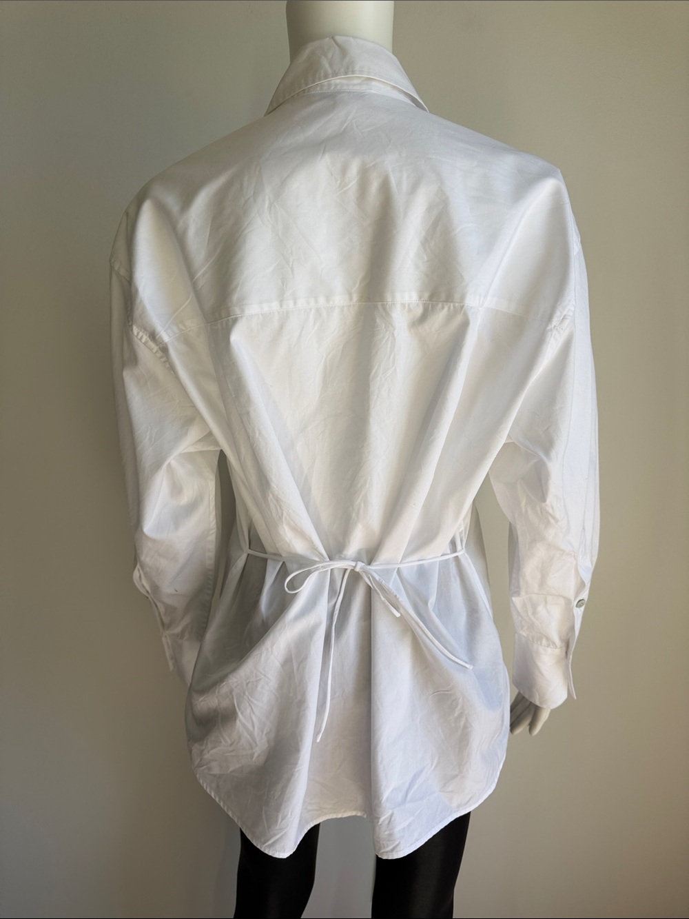 Vince White Cotton Tie Back Oversized Button Front Shirt Blouse S - Picture 2 of 7